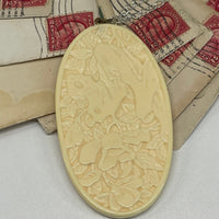 Thumbnail for Cream Carved Plastic Pendant Bloomers and Frocks 