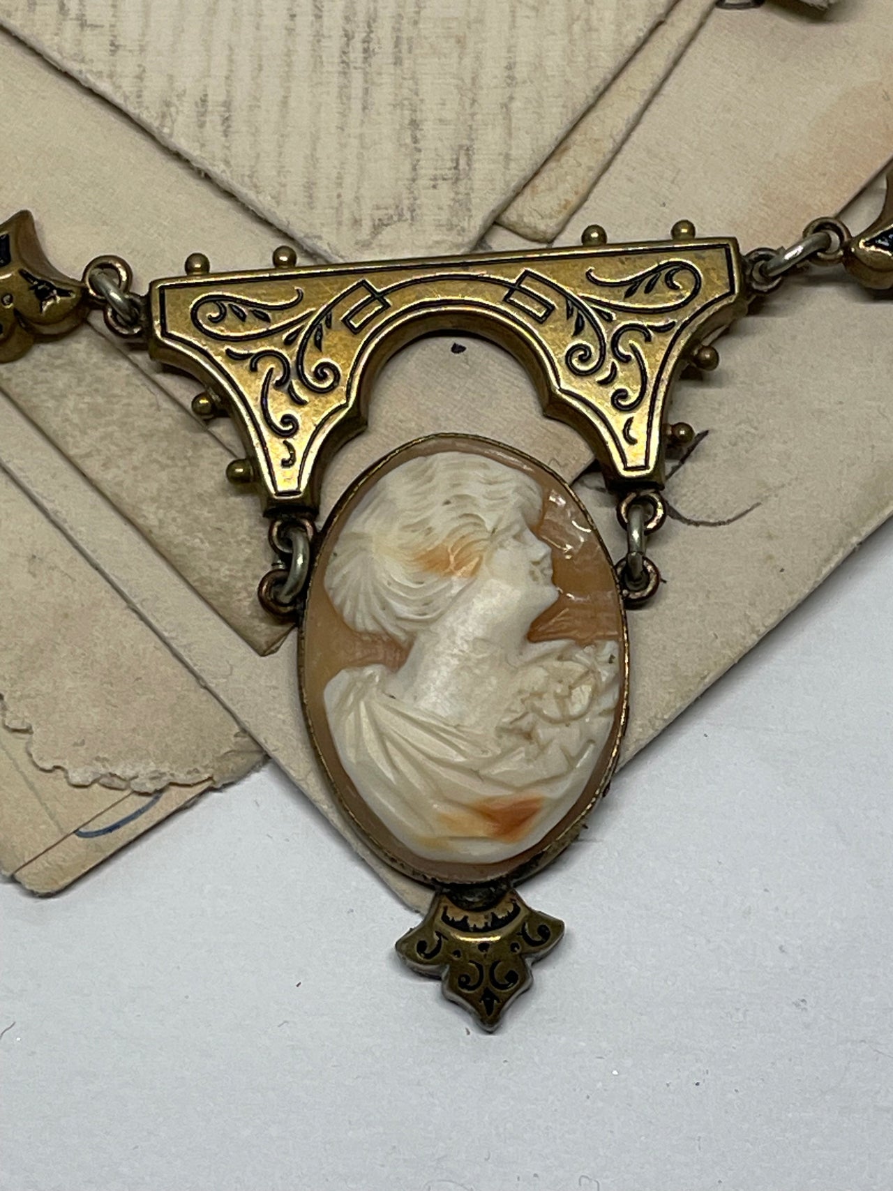 Victorian Drop Cameo Necklace Bloomers and Frocks 