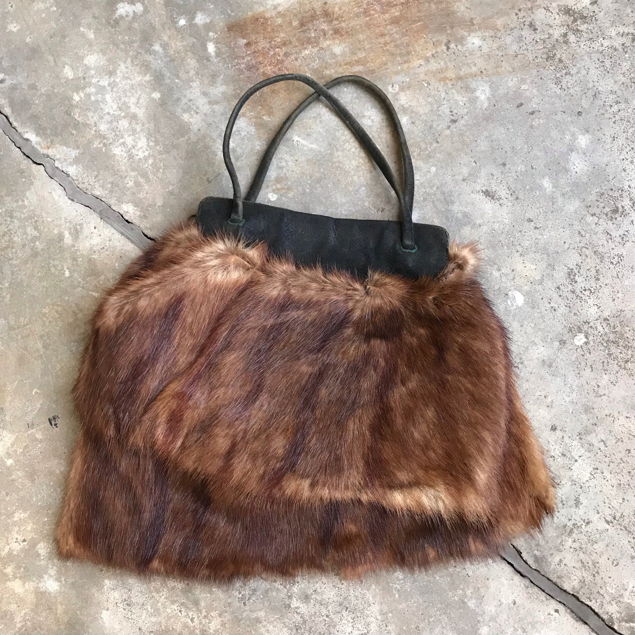 1940's Chocolate Brown Fur Purse Purse Bloomers and Frocks 