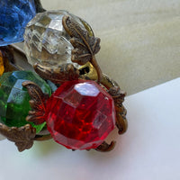 Thumbnail for 1940s Rainbow Faceted Glass Ball Brooch Jewelry Bloomers and Frocks 