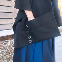 Thumbnail for 1950s Black Shawl Wrap with Giant Pockets Accessory Bloomers and Frocks 