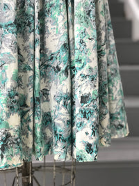 Thumbnail for 1950s Floral Skies Silky Full Skirt Skirt or Pant Bloomers and Frocks 