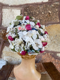 Thumbnail for 1960s Floral Blue Net Hat Hat Bloomers and Frocks 