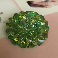 Thumbnail for 1960s Green Beaded Brooch Jewelry Bloomers and Frocks 