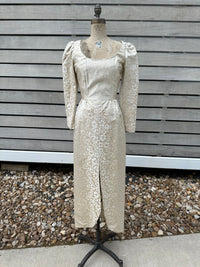 Thumbnail for 1960’s Ivory Long Sleeve Gown Bloomers and Frocks 