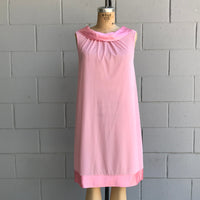 Thumbnail for 1960s Pink Nightgown with Satin Trim on Neck and Hem Bloomers and Frocks 