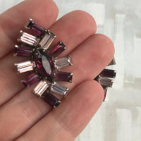 Thumbnail for 1960s Purple Rhinestone Earrings Jewelry Bloomers and Frocks 
