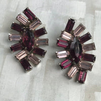 Thumbnail for 1960s Purple Rhinestone Earrings Jewelry Bloomers and Frocks 