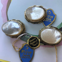 Thumbnail for 1970s Deadstock Whiting and Davis Baroque Mother of Pearl Brooch Jewelry Bloomers and Frocks 
