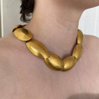 Thumbnail for 1980's Brushed Gold Necklace Jewelry Bloomers and Frocks 