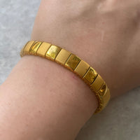 Thumbnail for 1980s Gold Square Link Bracelet Bloomers and Frocks 