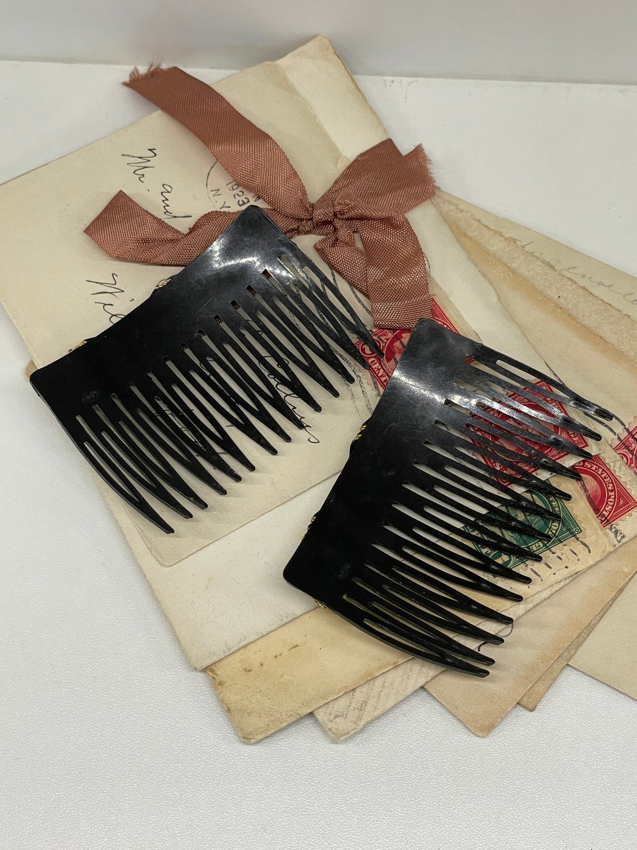 Black and Gold Hair Combs Bloomers and Frocks 