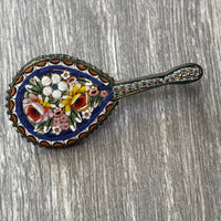 Thumbnail for Blue Italian Micro Mosaic Mandolin Brooch Jewelry Bloomers and Frocks 