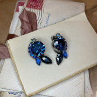 Thumbnail for Blue Rhinestone Clip Earrings Jewelry Bloomers and Frocks 