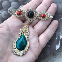 Thumbnail for Cabochon Stone Rhinestone Statement Brooch Jewelry Bloomers and Frocks 