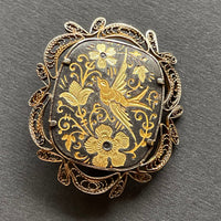 Thumbnail for Damascene Dove Brooch with Filigree Bloomers and Frocks 