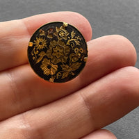 Thumbnail for Damascene Round Floral Brooch Bloomers and Frocks 
