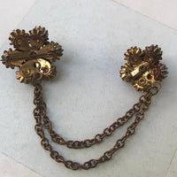 Thumbnail for Double Pearl Chatelaine Brooch with Brass Chain Jewelry Bloomers and Frocks 