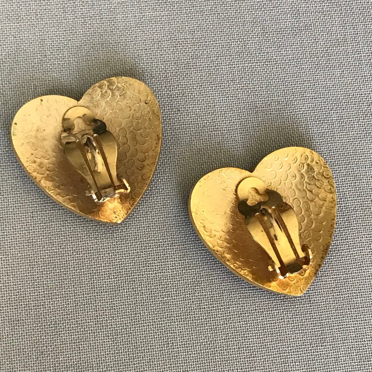 Enamel Heart Clip Earrings Jewelry Bloomers and Frocks 
