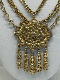 Thumbnail for Gold 3 chain Pendant with Fringe Bloomers and Frocks 