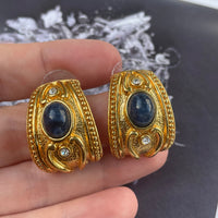 Thumbnail for Gold and Navy Earrings Jewelry Bloomers and Frocks 