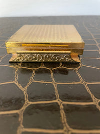 Thumbnail for Gold Avon Compact with Stripes and Filigree Bloomers and Frocks 