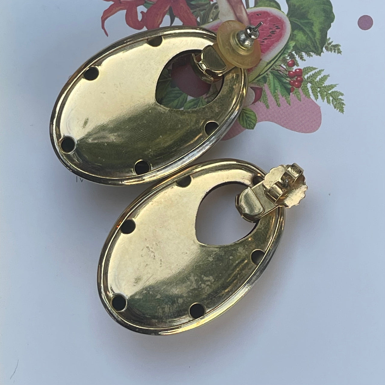 Gold Doorknocker Earrings Jewelry Bloomers and Frocks 