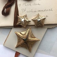 Thumbnail for Gold Star Brooch + Clip Earring Set Jewelry Bloomers and Frocks 