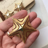 Thumbnail for Gold Star Brooch + Clip Earring Set Jewelry Bloomers and Frocks 