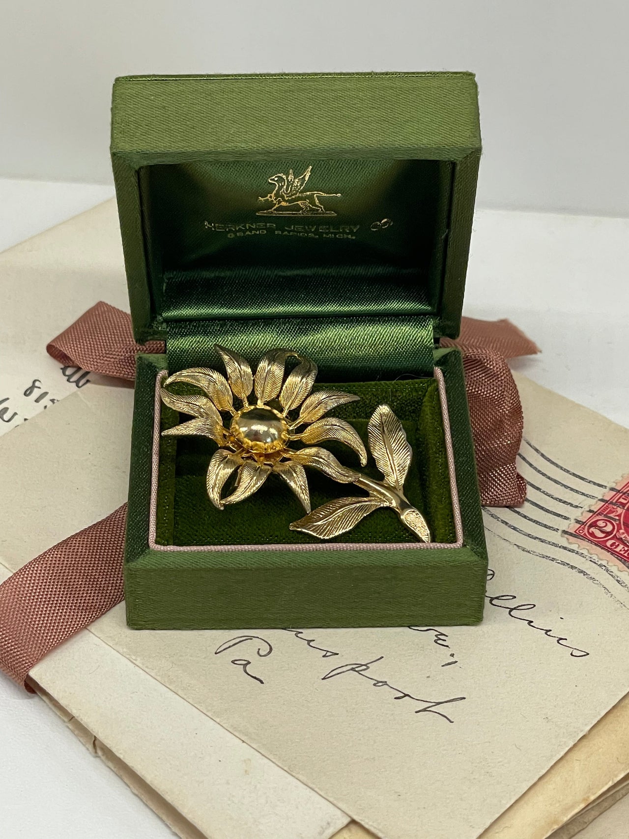 Gold SunFlower Brooch Bloomers and Frocks 