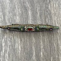 Thumbnail for Long Italian Micro Mosaic Bar Brooch Jewelry Bloomers and Frocks 