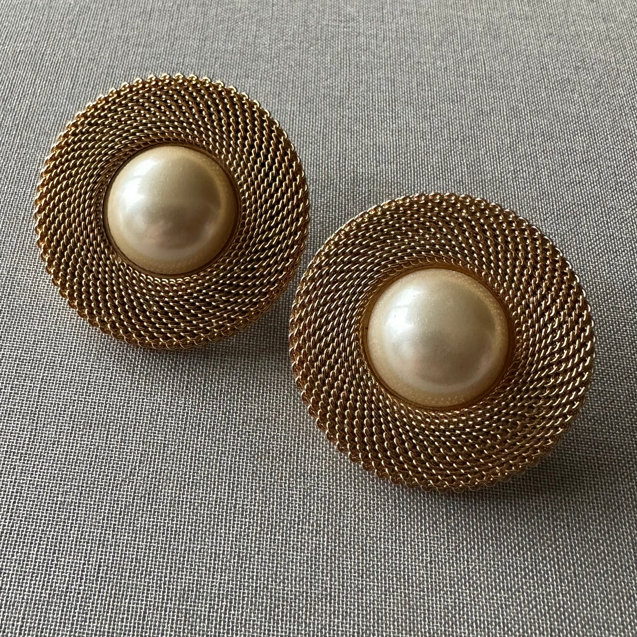 Mesh Pearl Earrings Bloomers and Frocks 