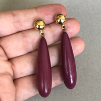 Thumbnail for Purple Wooden Dangle Earrings Jewelry Bloomers and Frocks 