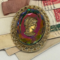 Thumbnail for Rainbow Glass Cameo Brooch/Pendant Combo Bloomers and Frocks 
