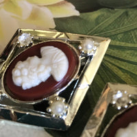 Thumbnail for Sarah Coventry Cameo Clip Earrings Jewelry Bloomers and Frocks 
