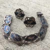 Thumbnail for Siam Sterling Silver Bracelet and Clip Earring Set Jewelry Bloomers and Frocks 