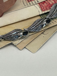 Thumbnail for Silver Leaf Choker with Black Stones Bloomers and Frocks 