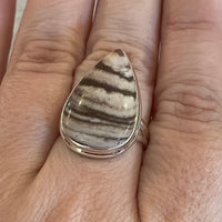 Thumbnail for Sterling Silver and Zebra Jasper Ring Bloomers and Frocks 