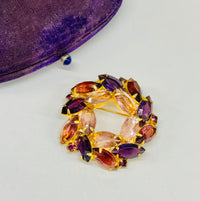 Thumbnail for Two Tone Purple Marquise Rhinestone Brooch Jewelry Bloomers and Frocks 
