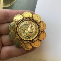 Thumbnail for Vintage Napoleon Gold Coin Brooch Jewelry Bloomers and Frocks 