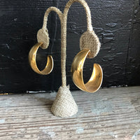 Thumbnail for Wide Goldtone Hoop Earrings Jewelry Bloomers and Frocks 